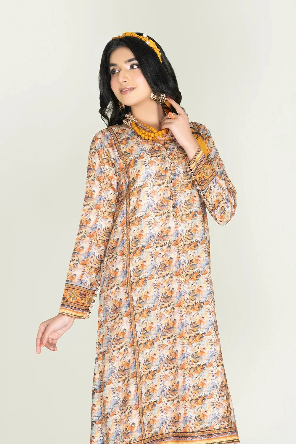 2PC Stitched Printed Lawn Shirt & Trouser | RTW-KST-3462 Printed KHAS STORES 