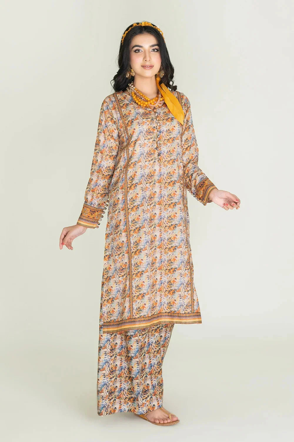 2PC Stitched Printed Lawn Shirt & Trouser | RTW-KST-3462 Printed KHAS STORES 