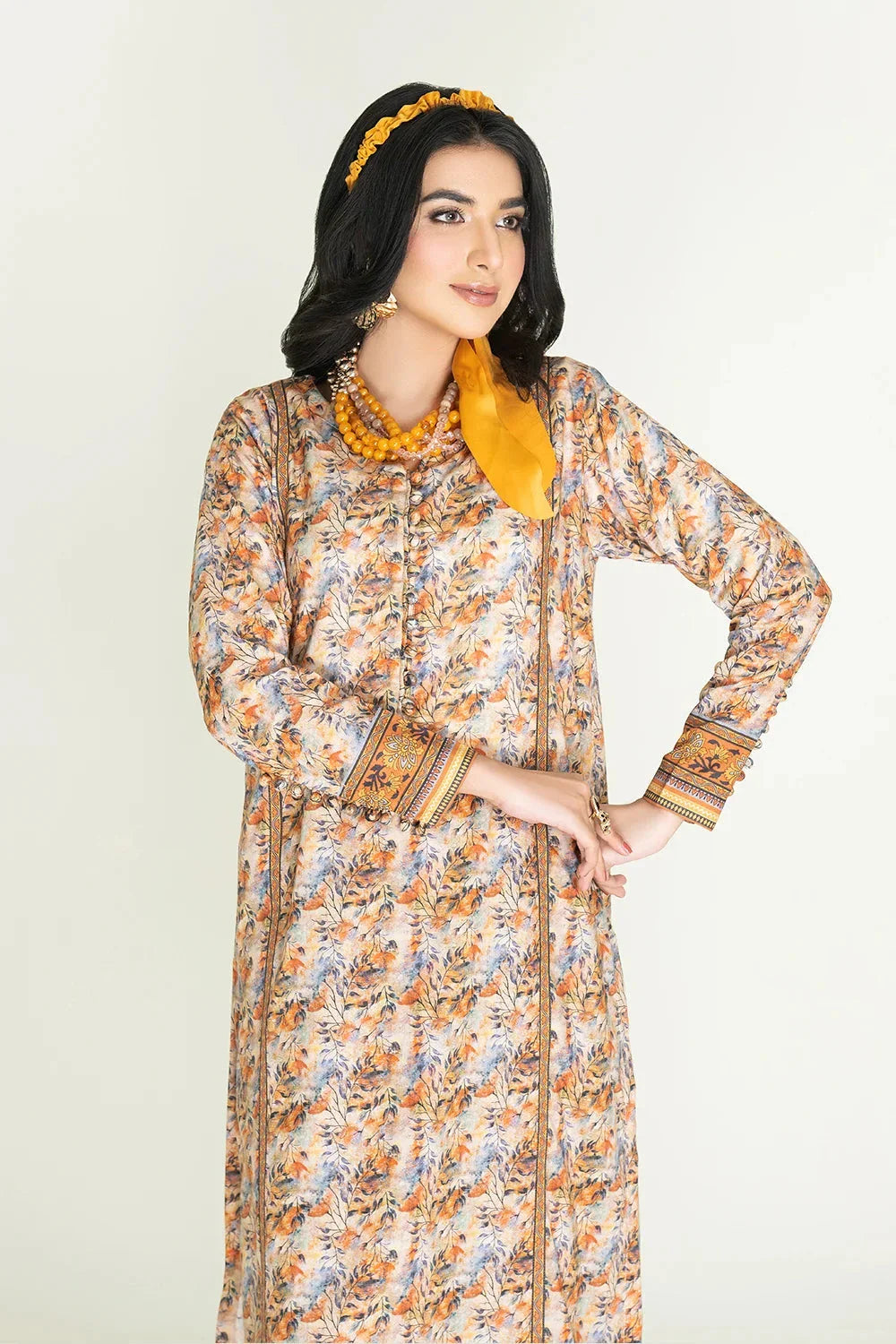 2PC Stitched Printed Lawn Shirt & Trouser | RTW-KST-3462 Printed KHAS STORES 