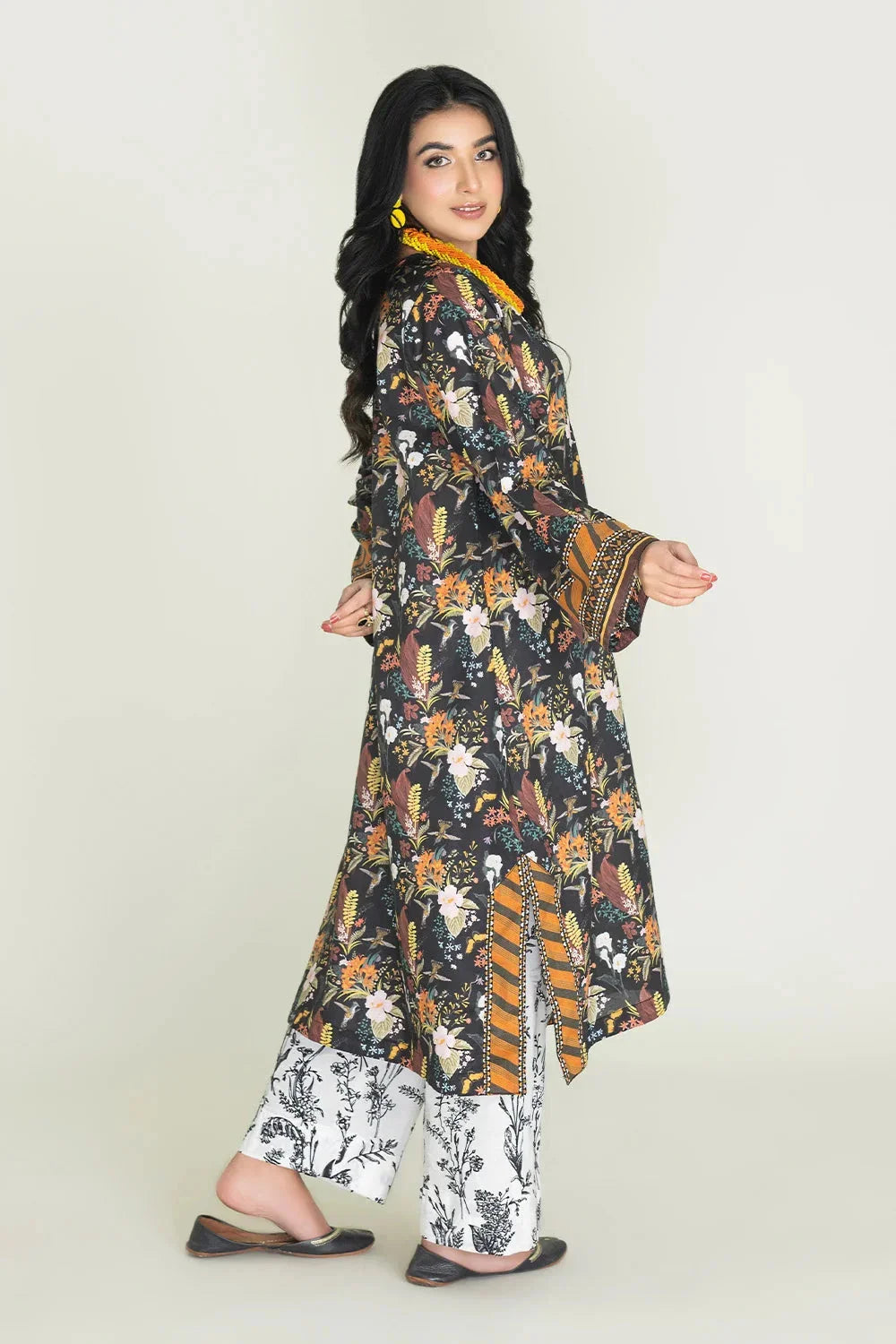 2PC Stitched Printed Lawn Shirt & Trouser | RTW-KST-3467 Printed KHAS STORES 