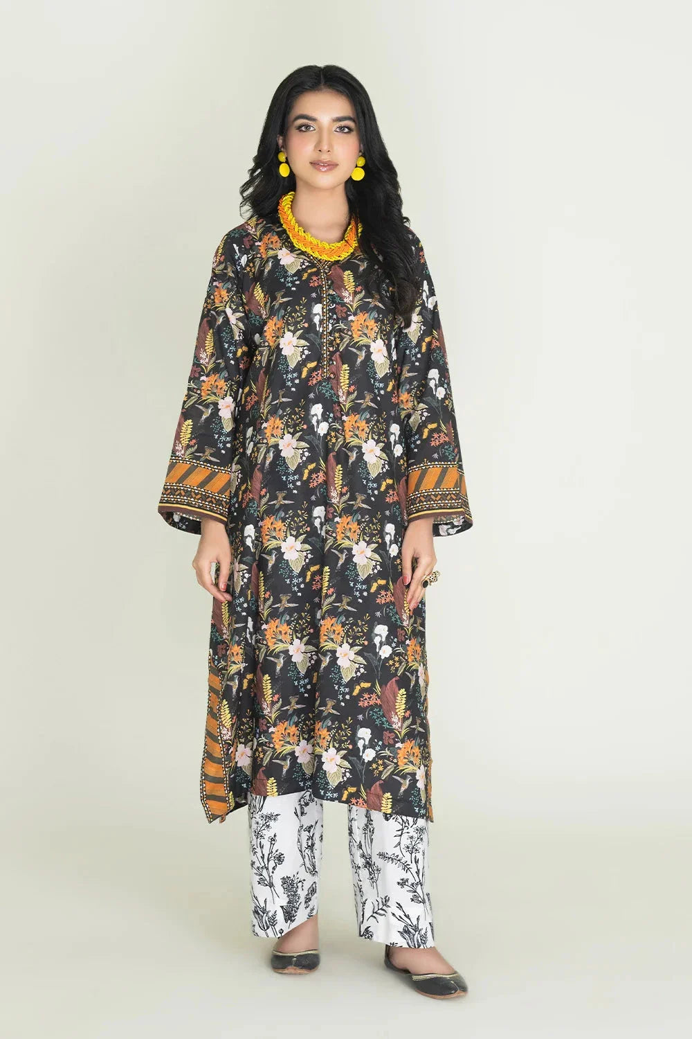 2PC Stitched Printed Lawn Shirt & Trouser | RTW-KST-3467 Printed KHAS STORES 