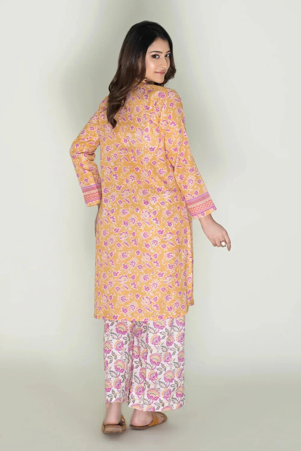 2PC Stitched Printed Lawn Shirt & Trouser | RTW-KST-3844 Printed KHAS STORES 