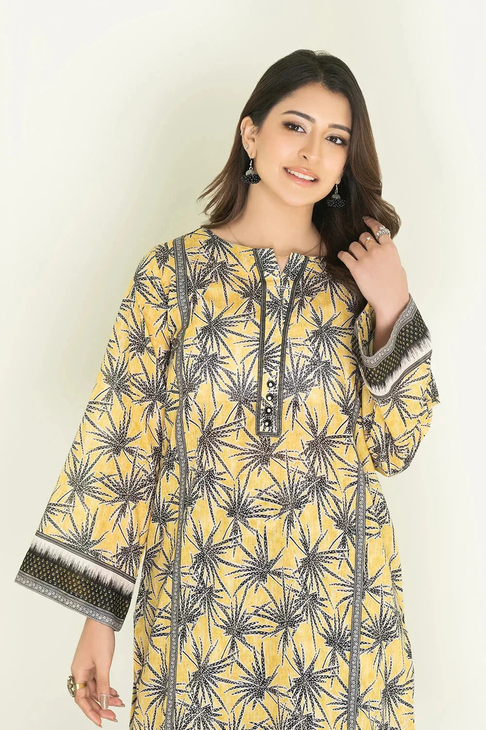 2PC Stitched Printed Lawn Shirt & Trouser | RTW-KST-3847 Printed KHAS STORES 