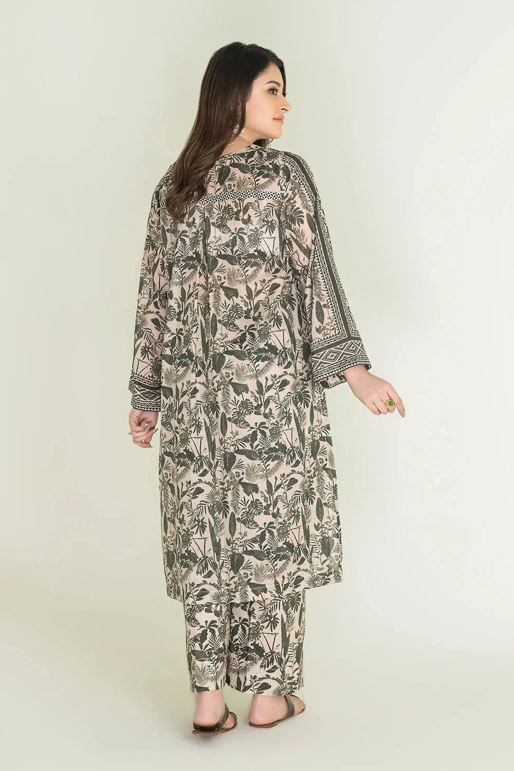 2PC Stitched Printed Lawn Shirt & Trouser | RTW-KST-3848 Printed KHAS STORES 