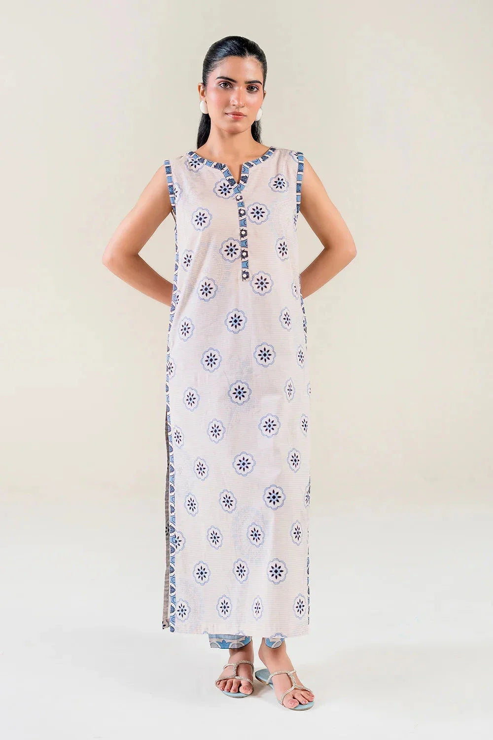 2PC Stitched Printed Lawn Shirt & Trouser | RTW-KST-3853 Printed KHAS STORES 