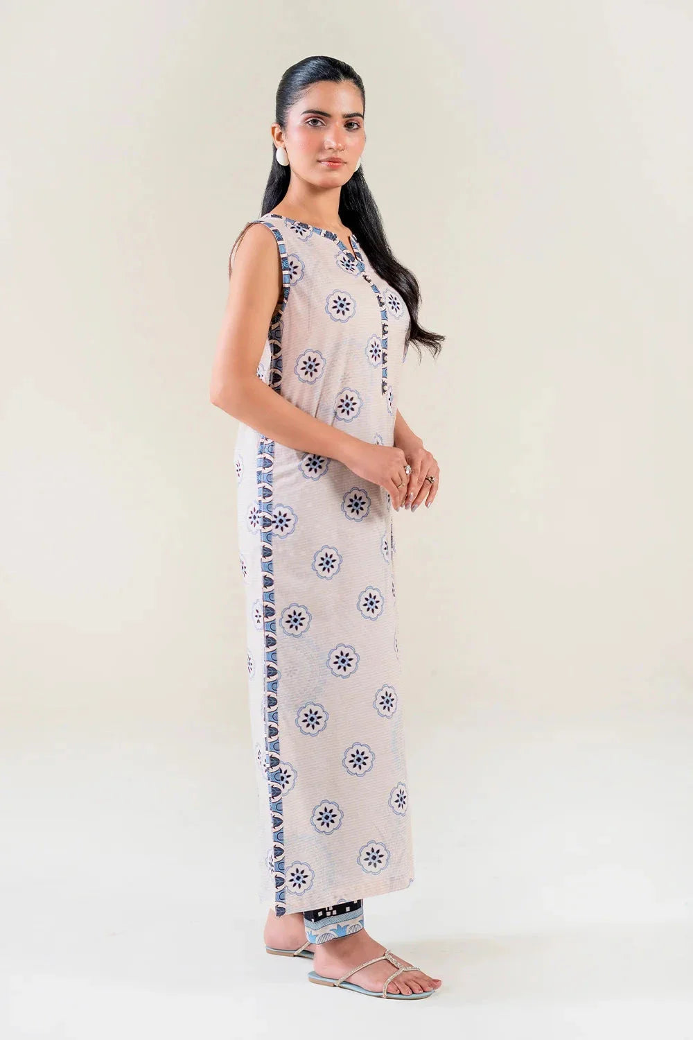 2PC Stitched Printed Lawn Shirt & Trouser | RTW-KST-3853 Printed KHAS STORES 