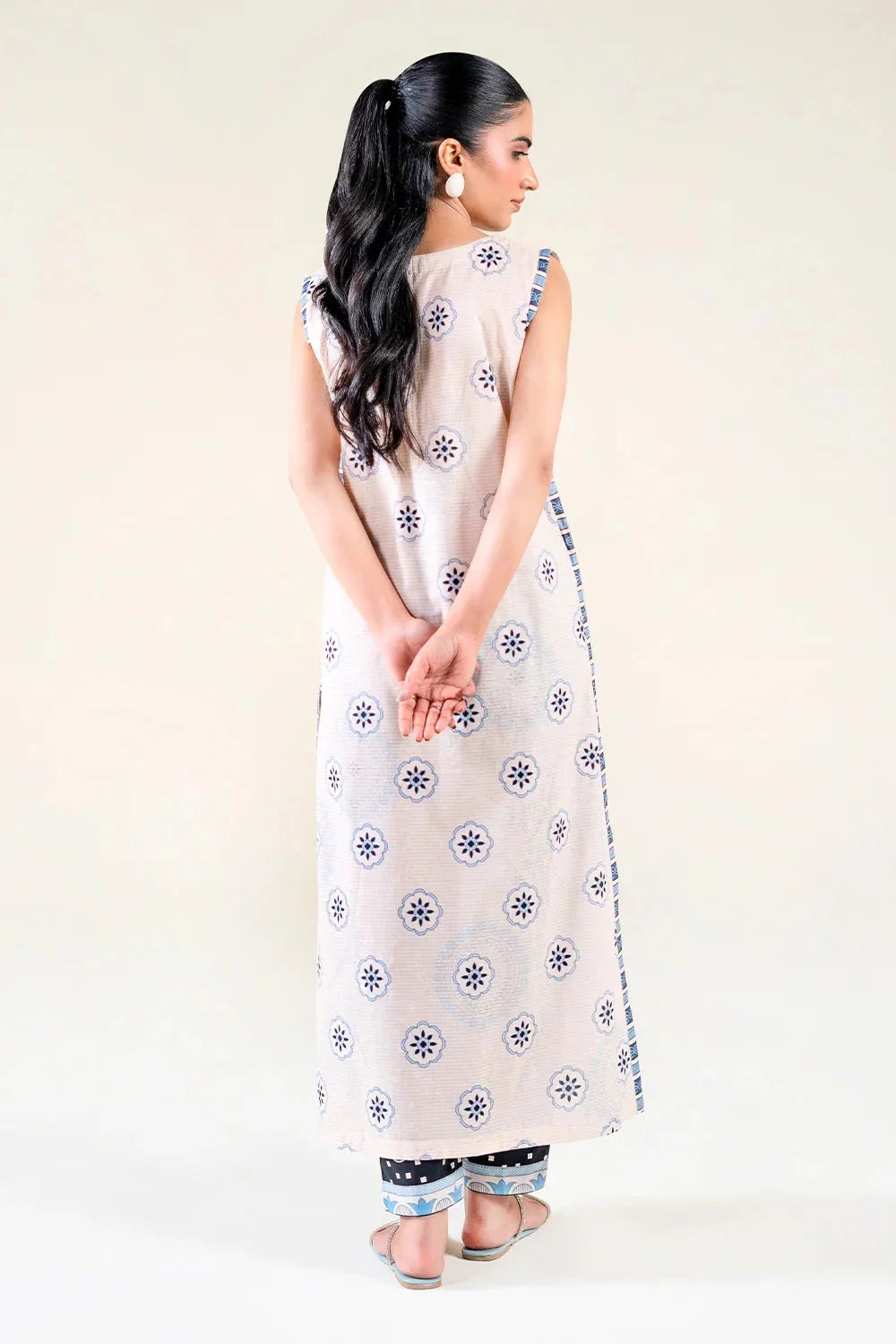 2PC Stitched Printed Lawn Shirt & Trouser | RTW-KST-3853 Printed KHAS STORES 