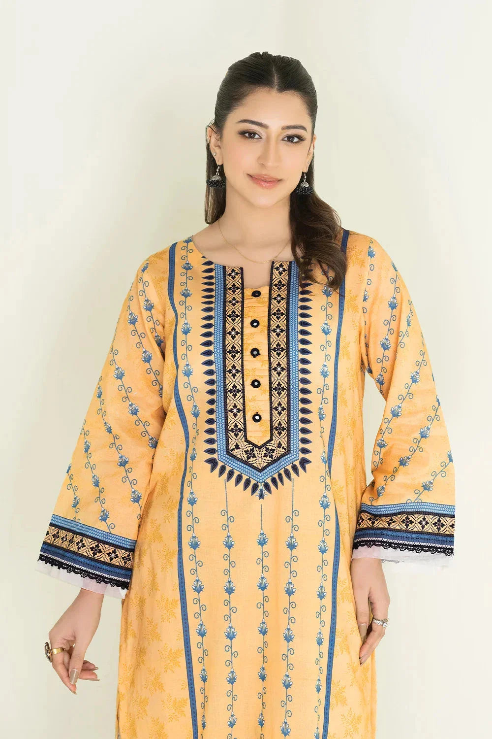 2PC Unstitched Printed Lawn Shirt and Trouser I KST-3829 Printed KHAS STORES 