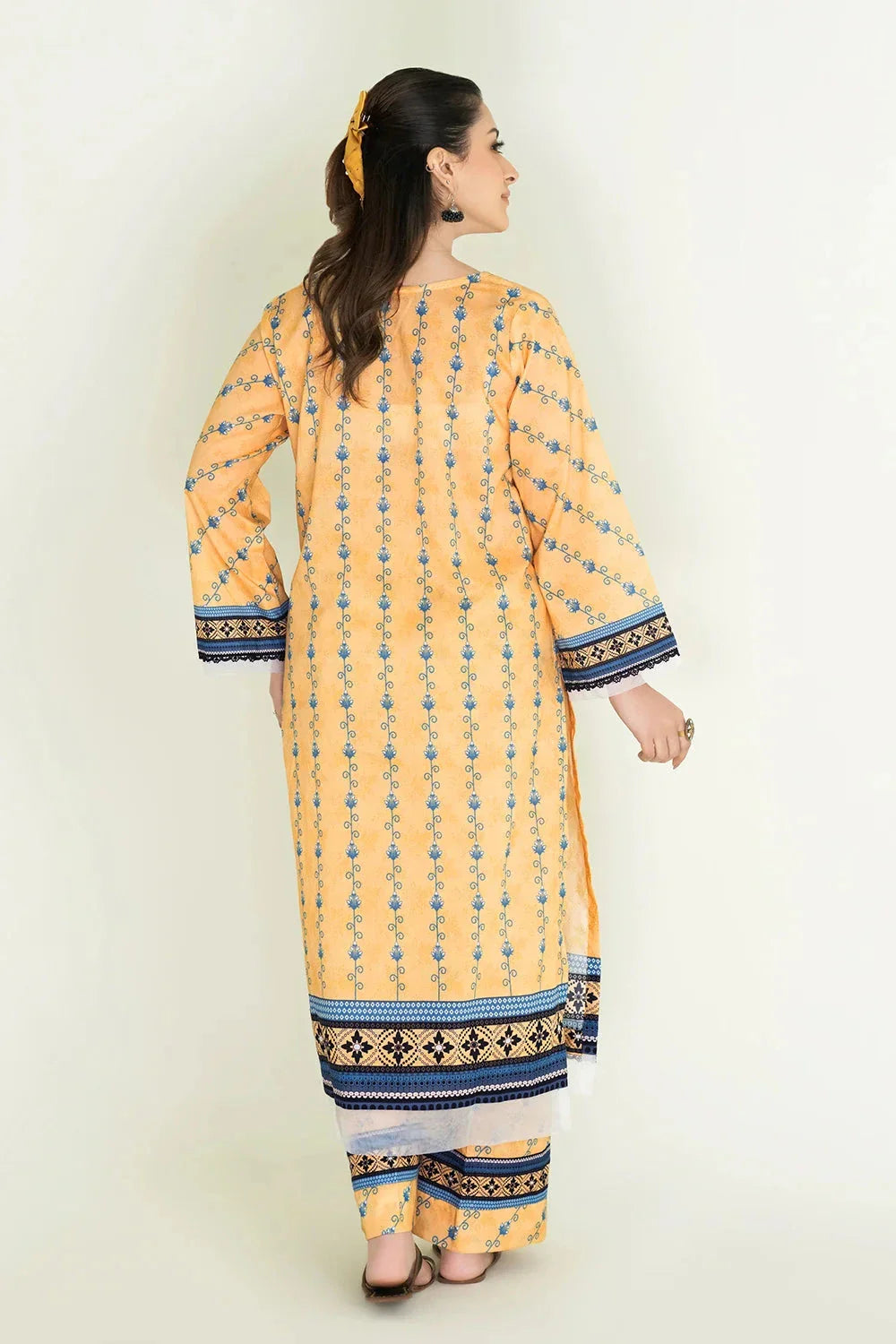 2PC Unstitched Printed Lawn Shirt and Trouser I KST-3829 Printed KHAS STORES 