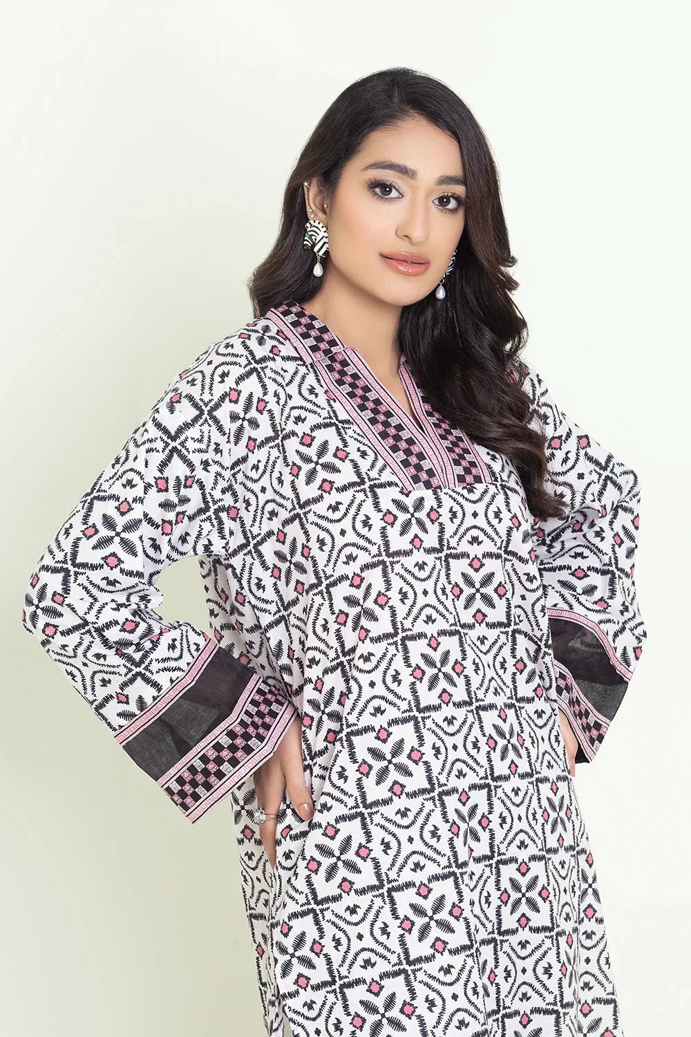 2PC Unstitched Printed Lawn Shirt and Trouser I KST-3832 A Printed KHAS STORES 
