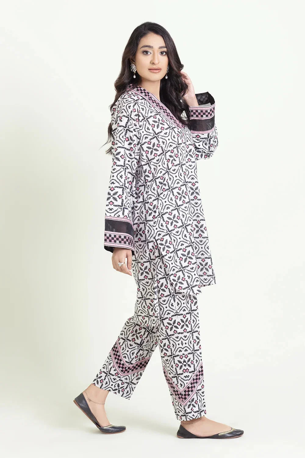 2PC Unstitched Printed Lawn Shirt and Trouser I KST-3832 A Printed KHAS STORES 