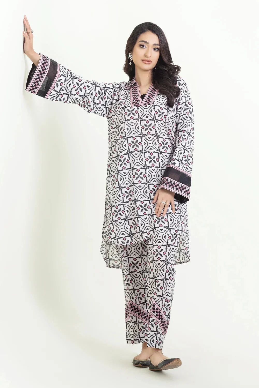 2PC Unstitched Printed Lawn Shirt and Trouser I KST-3832 A Printed KHAS STORES 