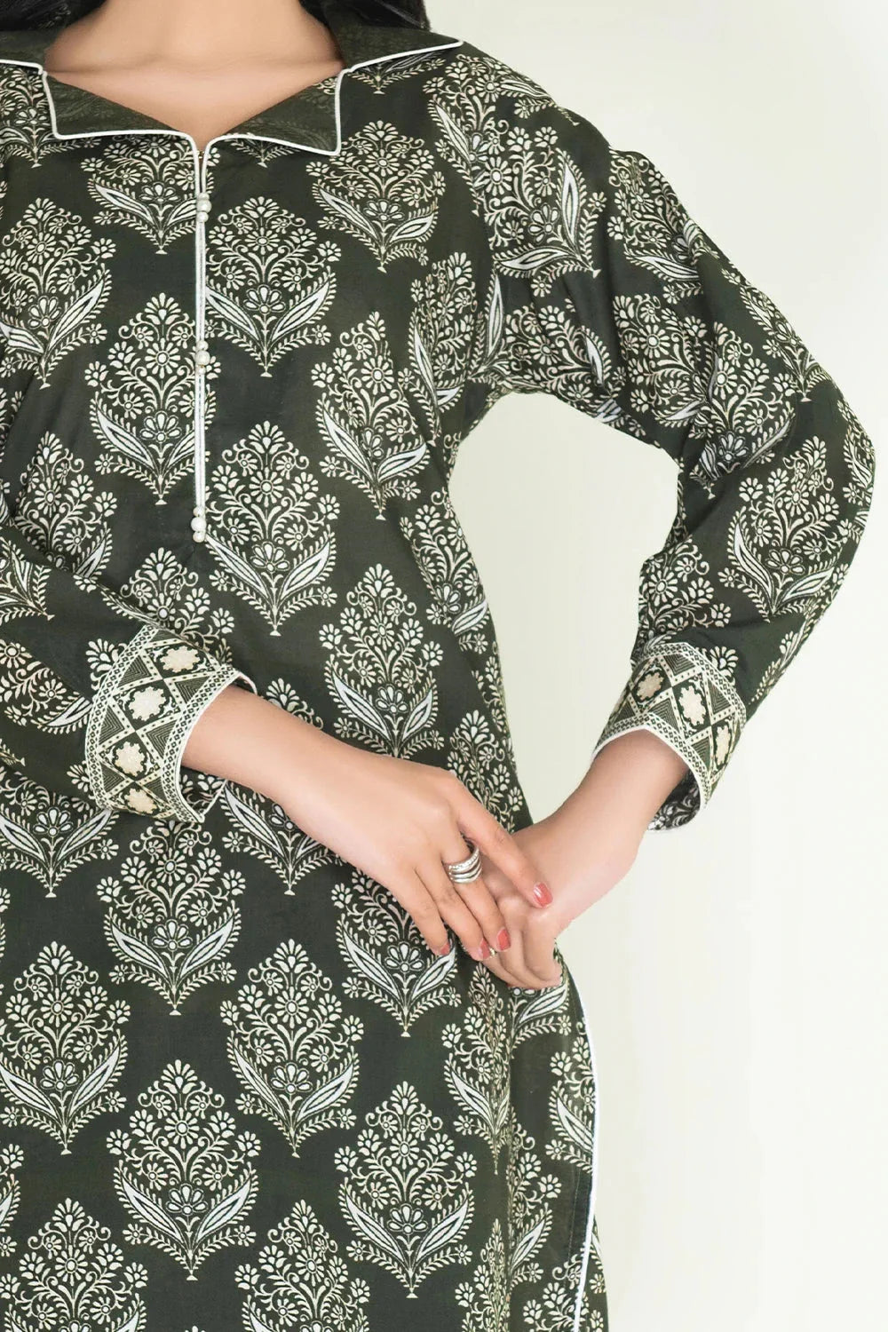 2PC Unstitched Printed Lawn Shirt and Trouser I KST-3834 Printed KHAS STORES 