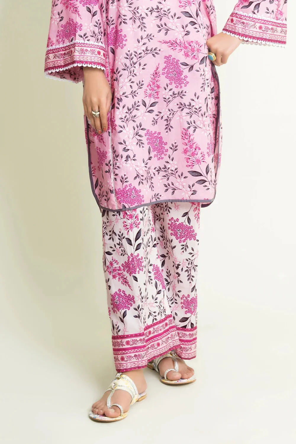 2PC Unstitched Printed Lawn Shirt and Trouser I KST-3837 Printed KHAS STORES 