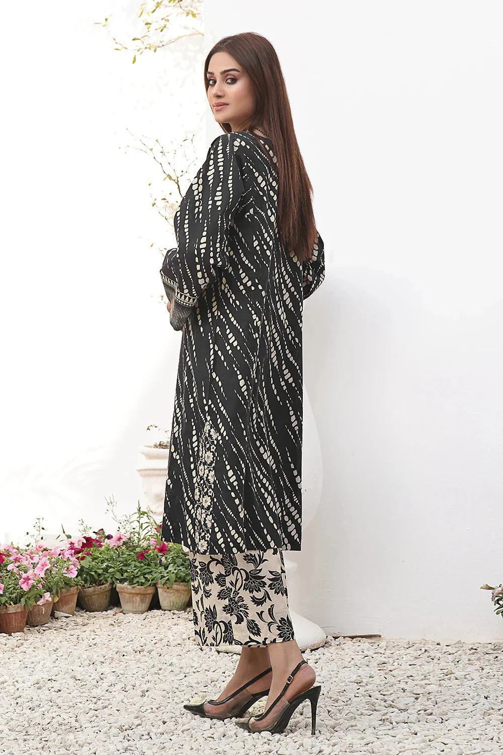 2PC Unstitched Printed Lawn Shirt and Trouser KST-2578 Printed KHAS STORES 