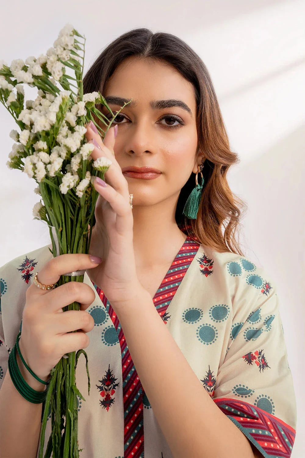 2PC Unstitched Printed Lawn Shirt and Trouser KST-3237 Printed KHAS STORES 