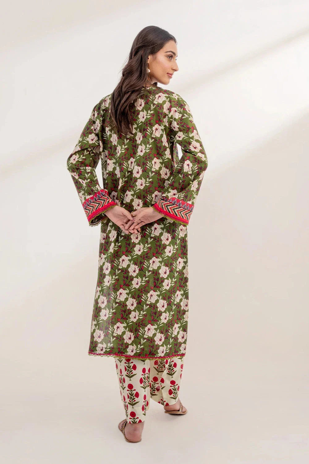 2PC Unstitched Printed Lawn Shirt and Trouser KST-3241 Printed KHAS STORES 