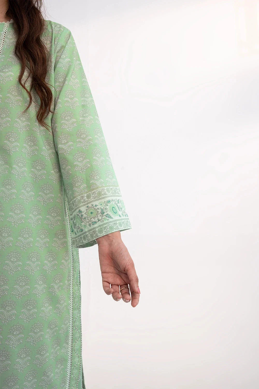 2PC Unstitched Printed Lawn Shirt and Trouser KST-3244 Printed KHAS STORES 