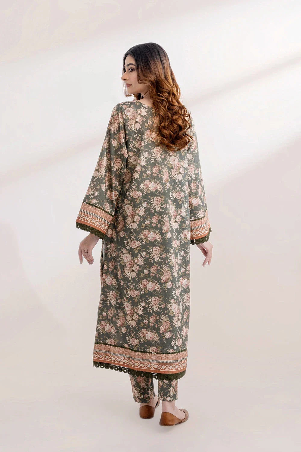 2PC Unstitched Printed Lawn Shirt and Trouser KST-3248 Printed KHAS STORES 