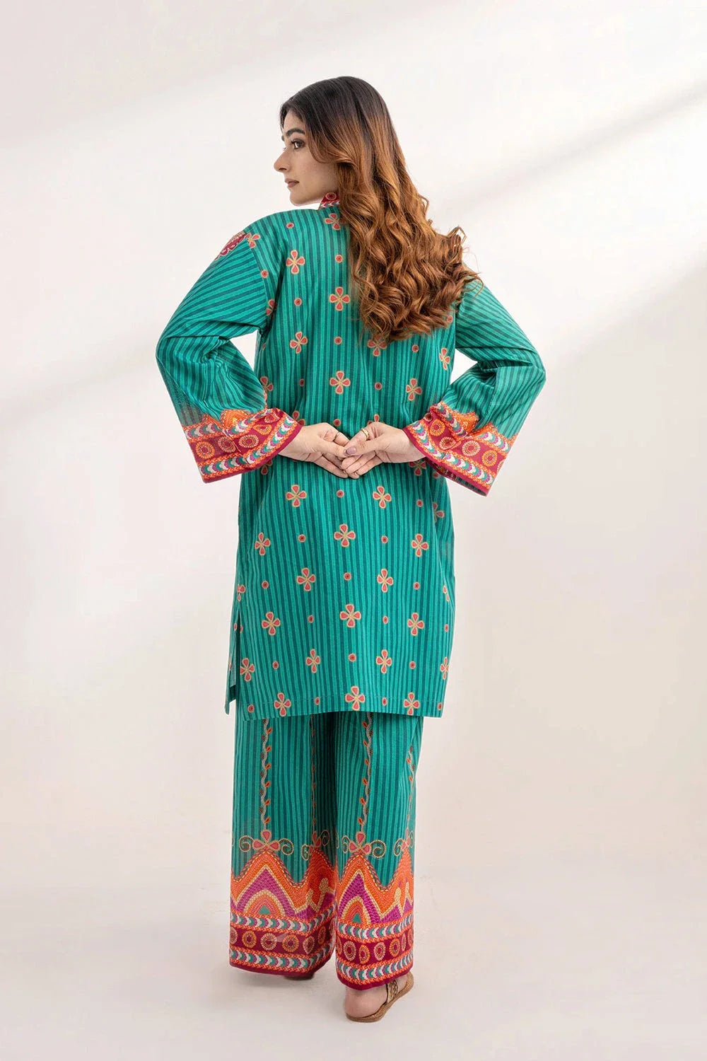 2PC Unstitched Printed Lawn Shirt and Trouser KST-3251 Printed KHAS STORES 
