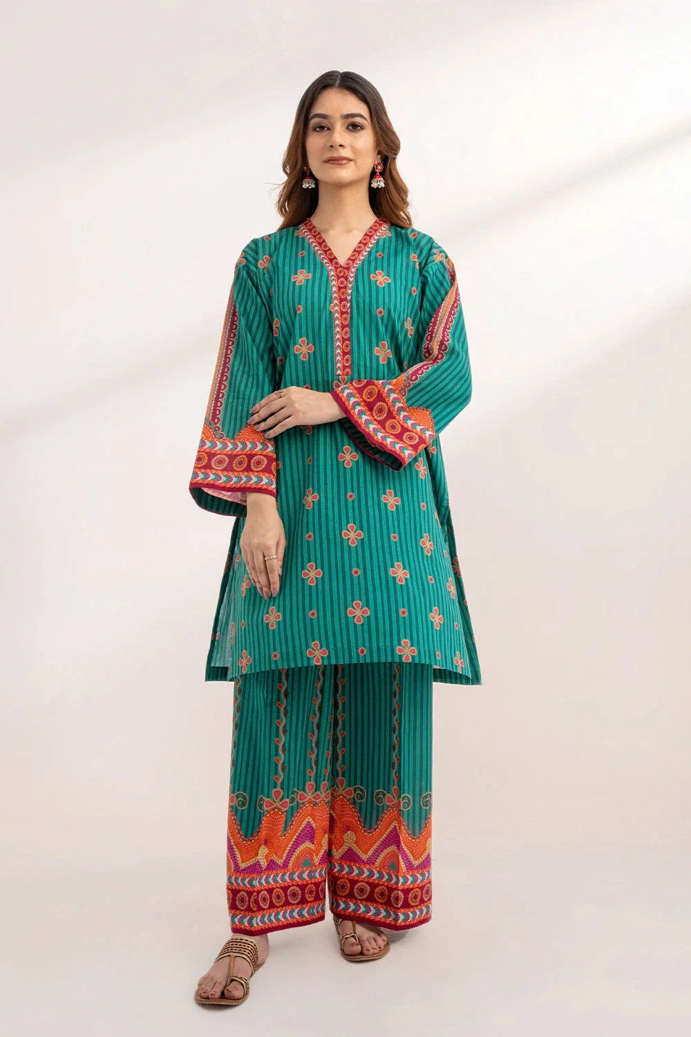 2PC Unstitched Printed Lawn Shirt and Trouser KST-3251 Printed KHAS STORES 