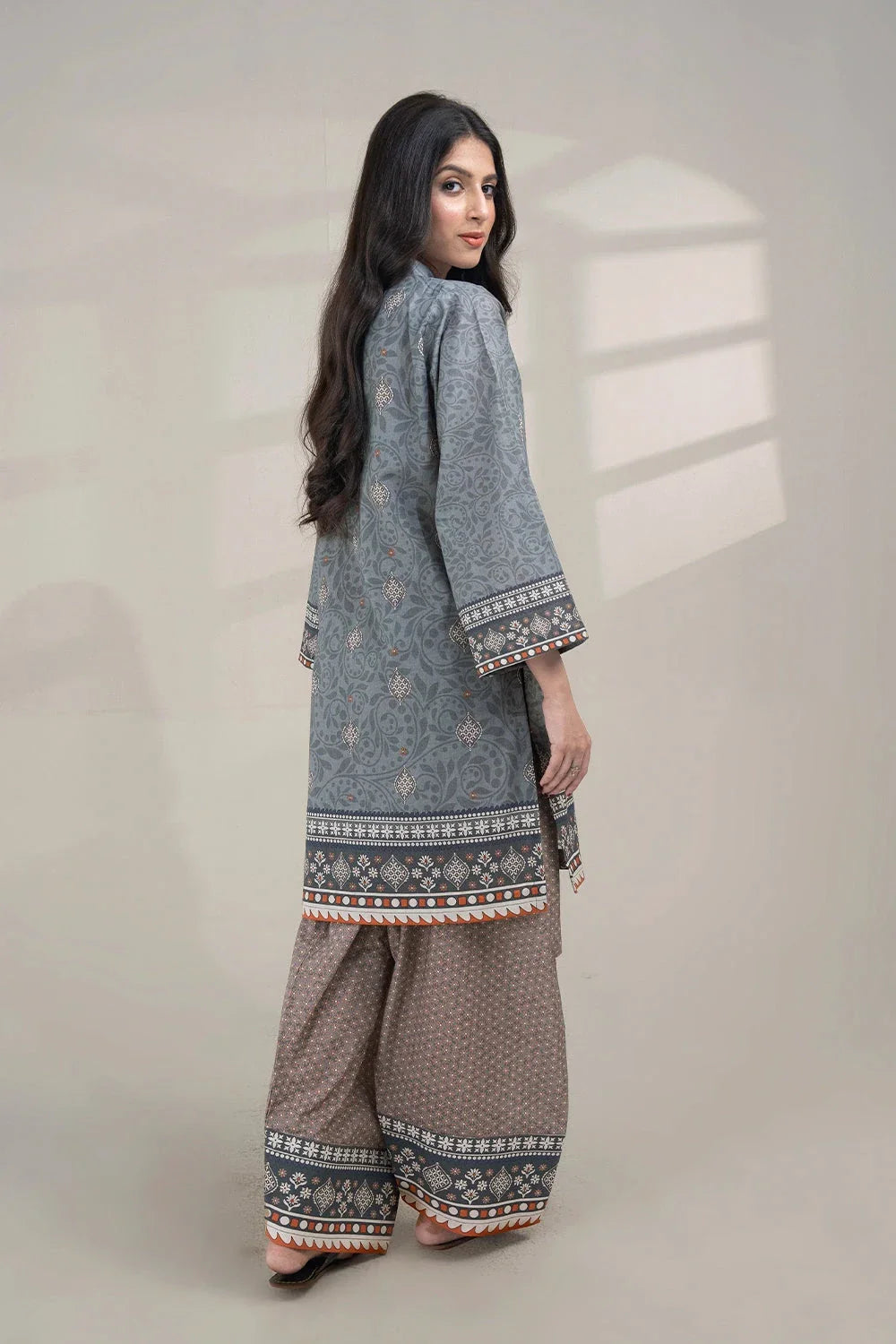 2PC Unstitched Printed Lawn Shirt and Trouser KST-3254 Printed KHAS STORES 