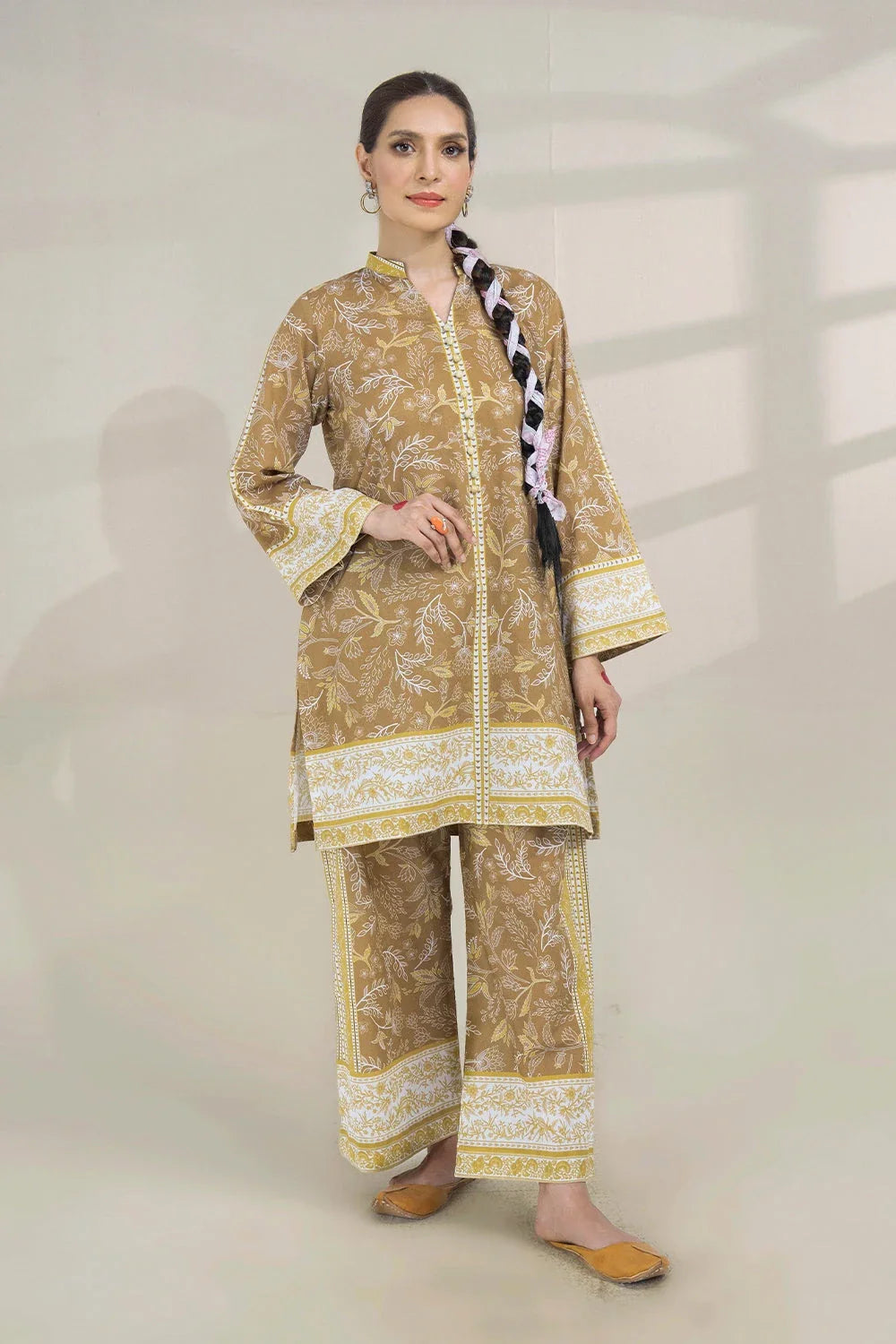 2PC Unstitched Printed Lawn Shirt and Trouser KST-3257 Printed KHAS STORES 