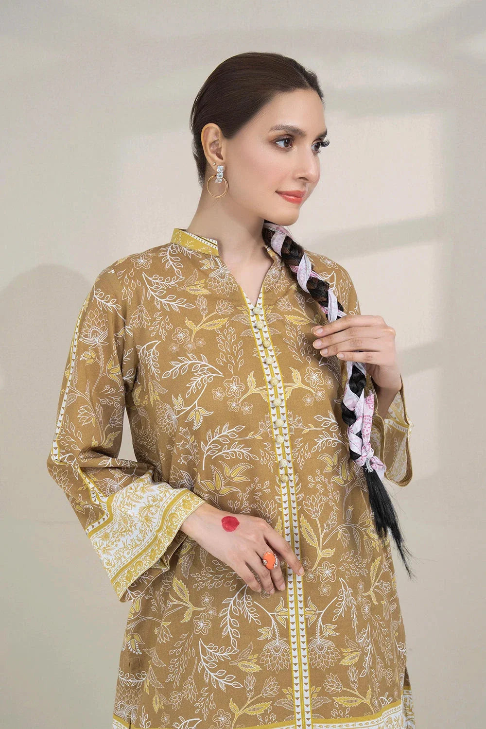 2PC Unstitched Printed Lawn Shirt and Trouser KST-3257 Printed KHAS STORES 