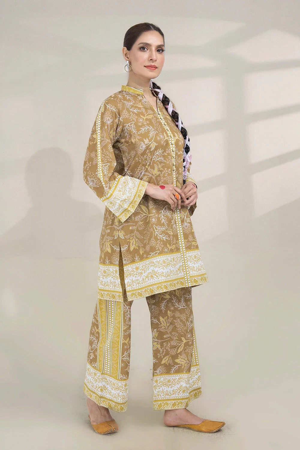 2PC Unstitched Printed Lawn Shirt and Trouser KST-3257 Printed KHAS STORES 
