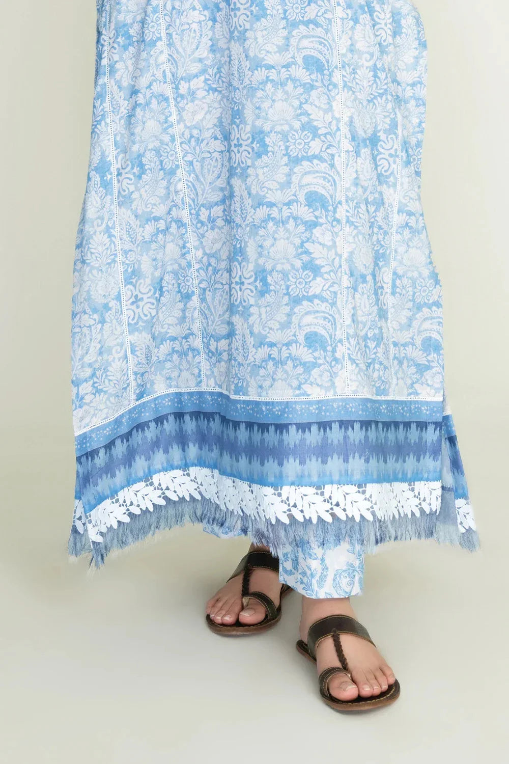 2PC Unstitched Printed Lawn Shirt and Trouser KST-3461 Printed KHAS STORES 