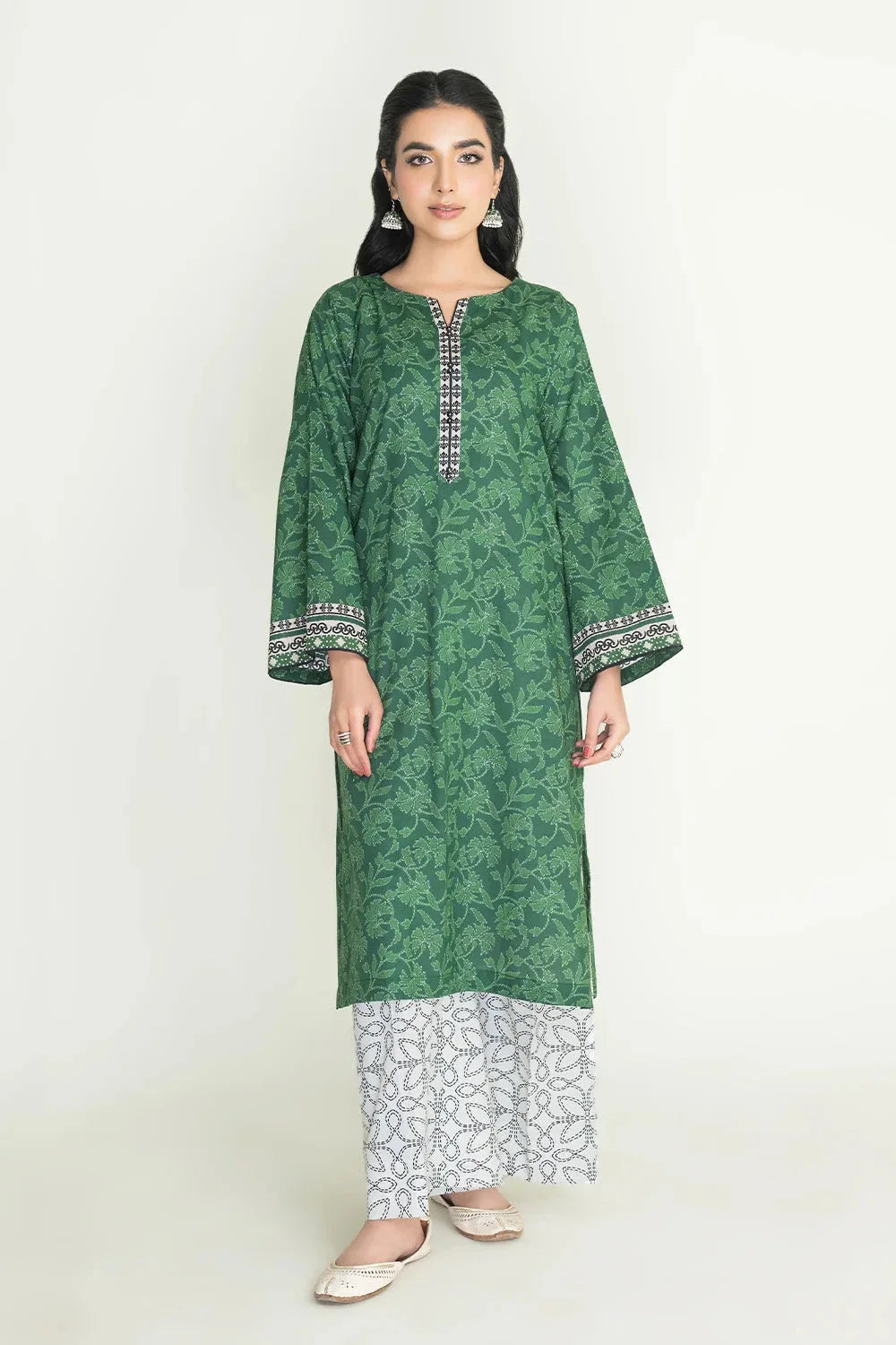 2PC Unstitched Printed Lawn Shirt and Trouser KST-3464 Printed KHAS STORES 