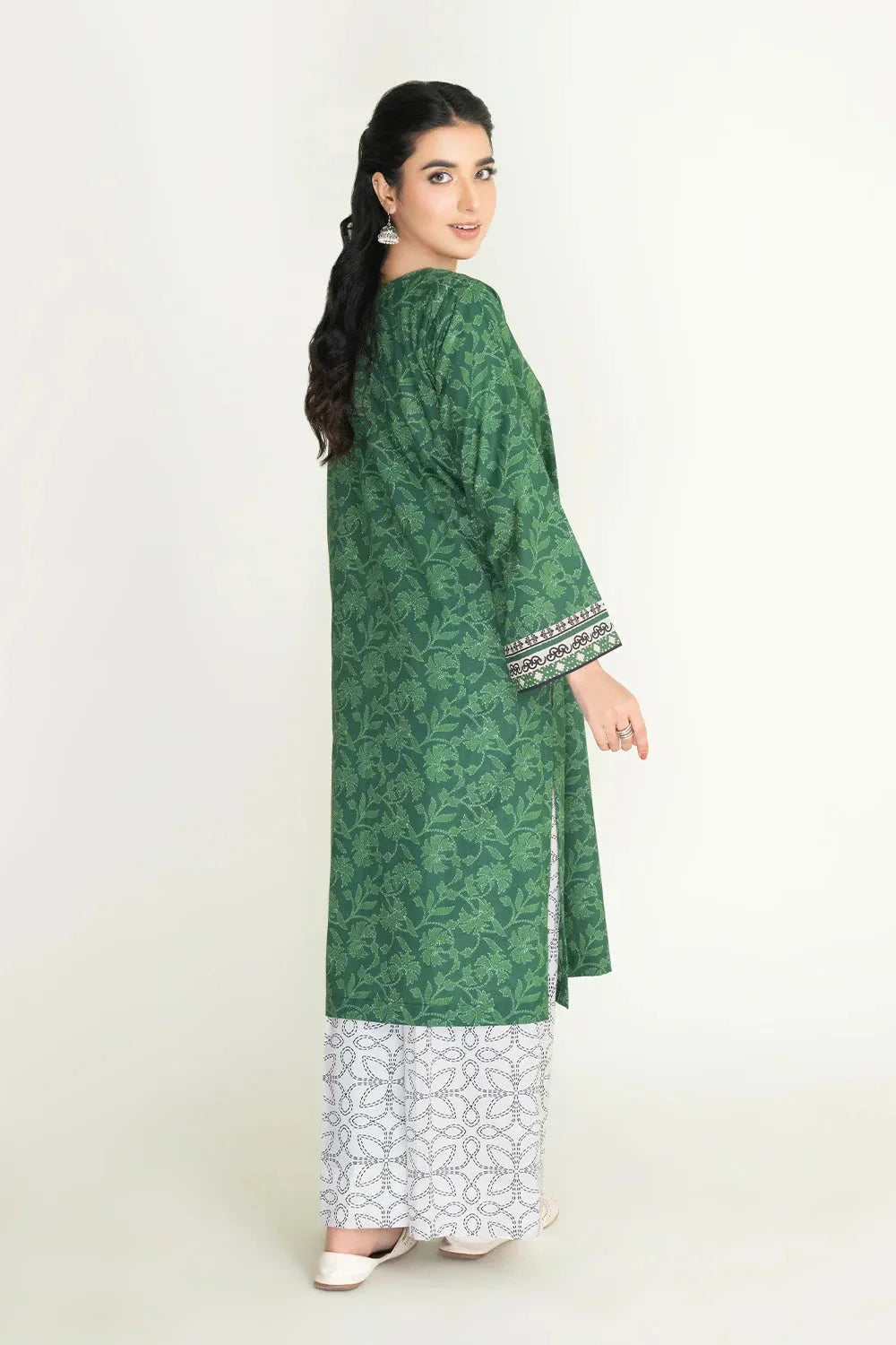 2PC Unstitched Printed Lawn Shirt and Trouser KST-3464 Printed KHAS STORES 