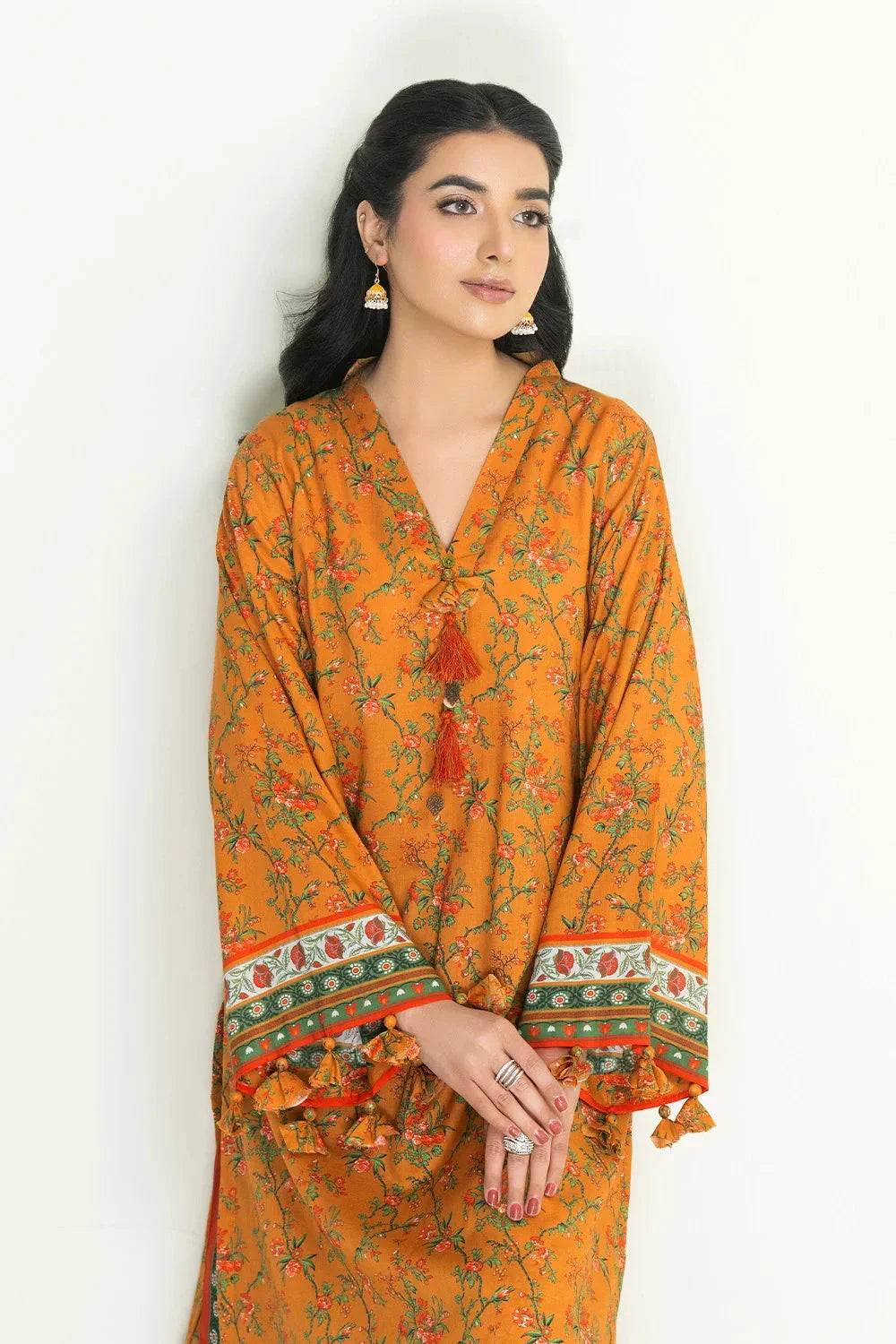 2PC Unstitched Printed Lawn Shirt and Trouser KST-3468 Printed KHAS STORES 