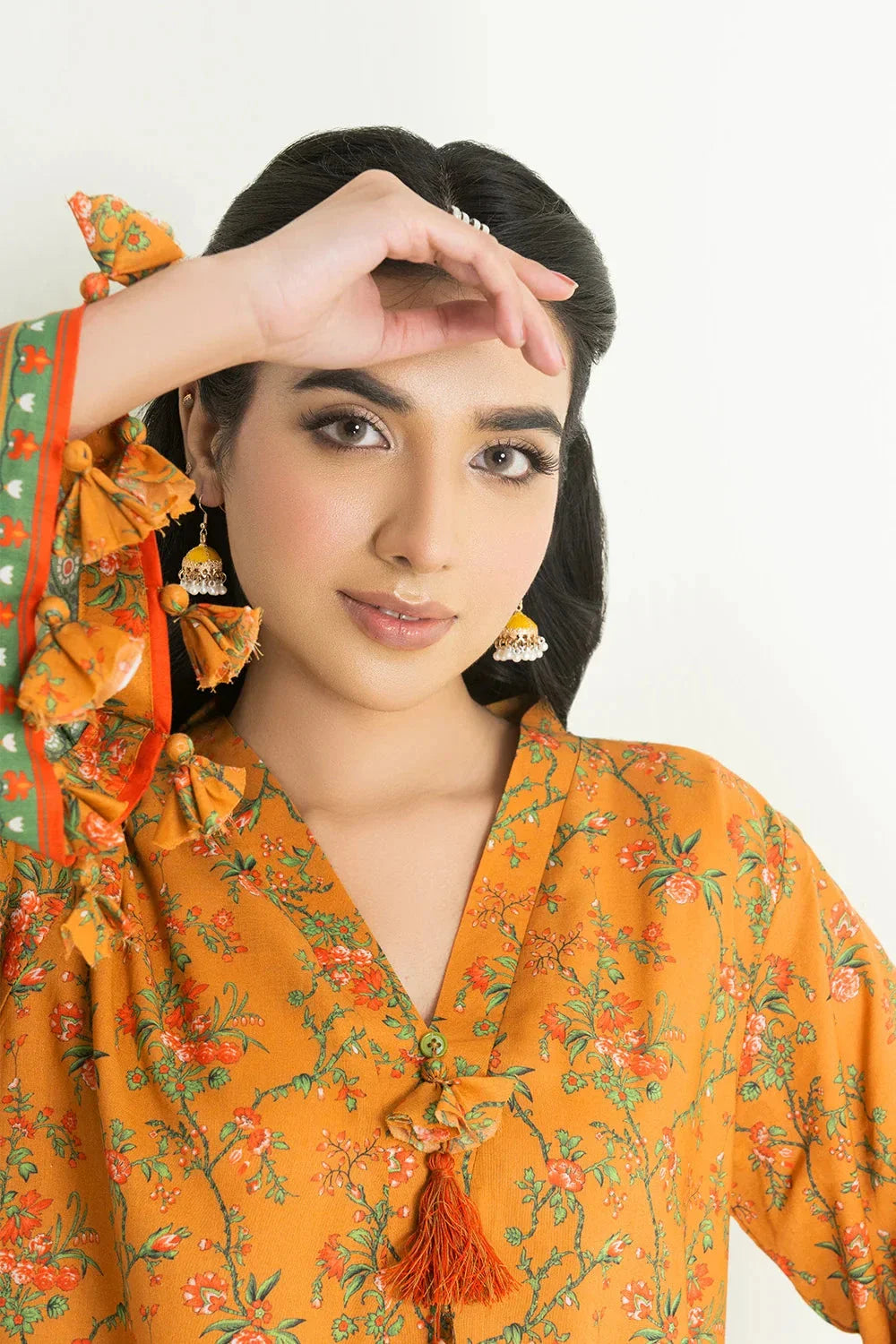 2PC Unstitched Printed Lawn Shirt and Trouser KST-3468 Printed KHAS STORES 
