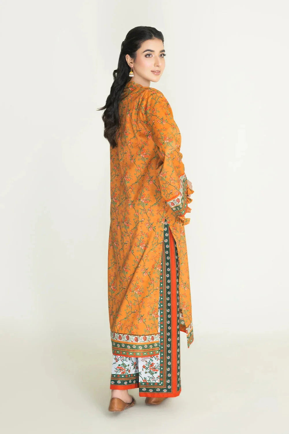 2PC Unstitched Printed Lawn Shirt and Trouser KST-3468 Printed KHAS STORES 