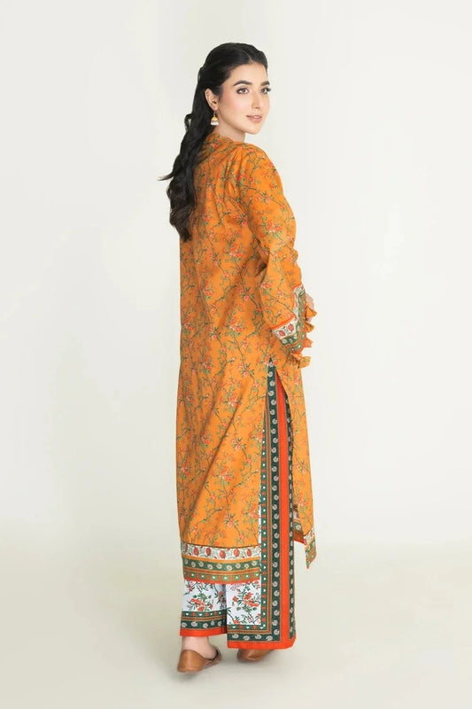 2PC Unstitched Printed Lawn Shirt and Trouser KST-3468 Printed KHAS STORES 