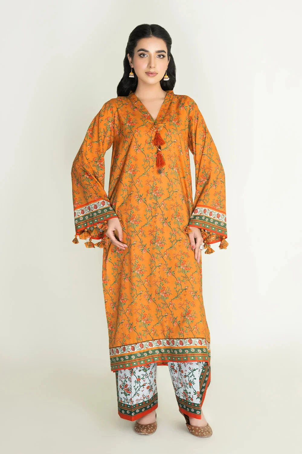2PC Unstitched Printed Lawn Shirt and Trouser KST-3468 Printed KHAS STORES 