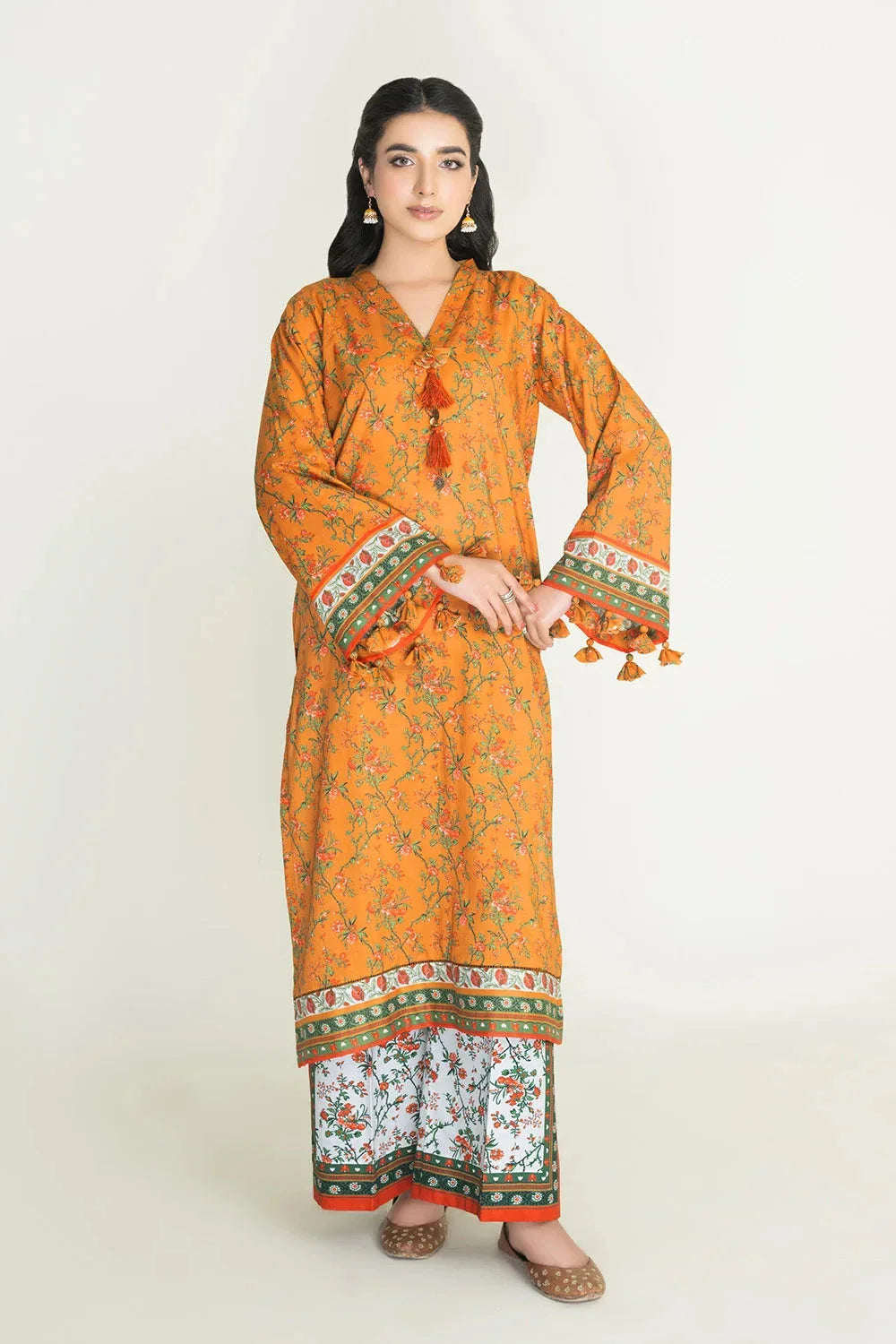 2PC Unstitched Printed Lawn Shirt and Trouser KST-3468 Printed KHAS STORES 