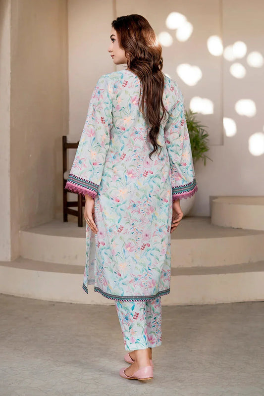2PC Unstitched Printed Lawn Shirt and Trouser KST-4027 Printed KHAS STORES 