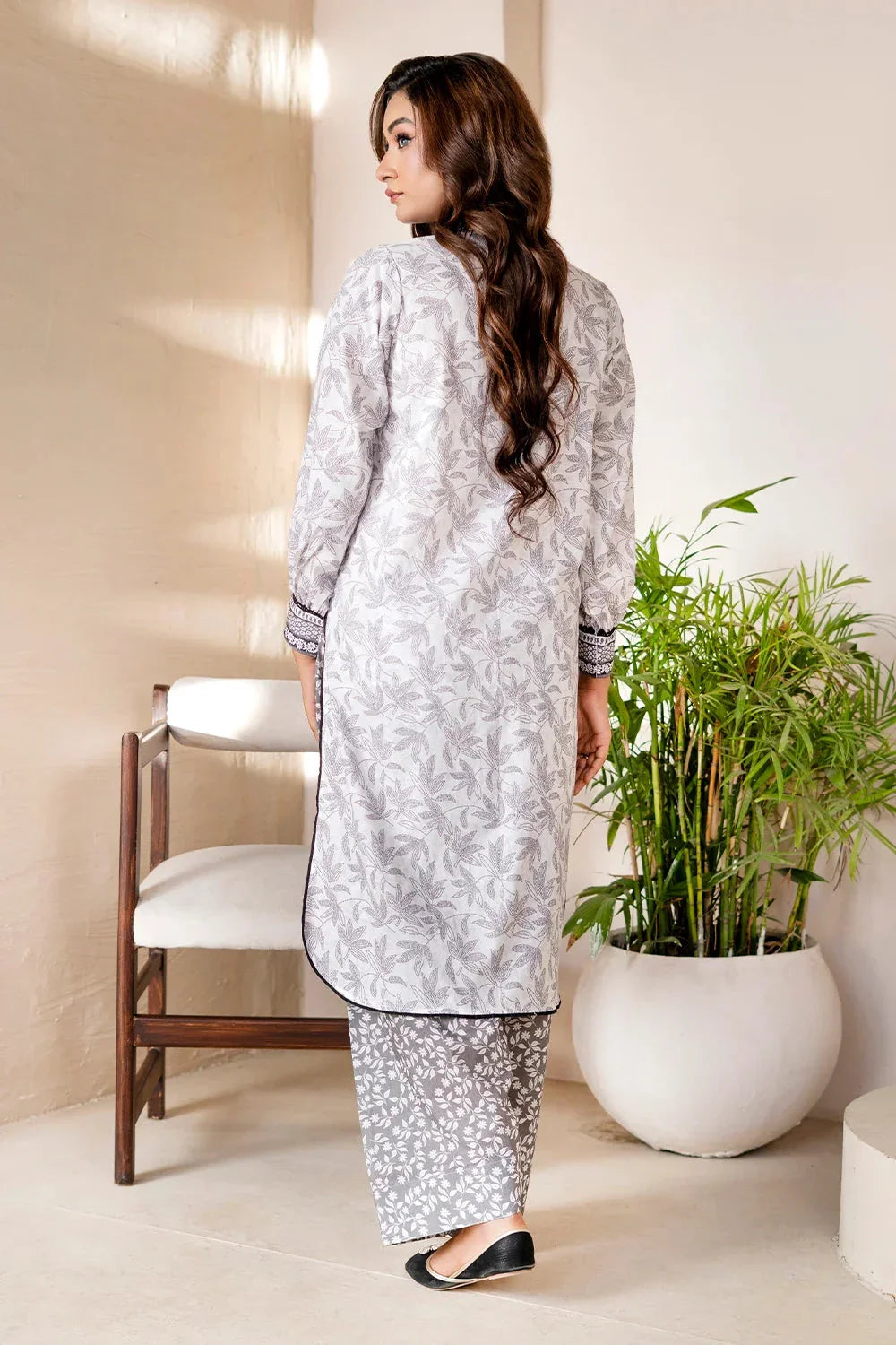 2PC Unstitched Printed Lawn Shirt and Trouser KST-4061 Printed KHAS STORES 