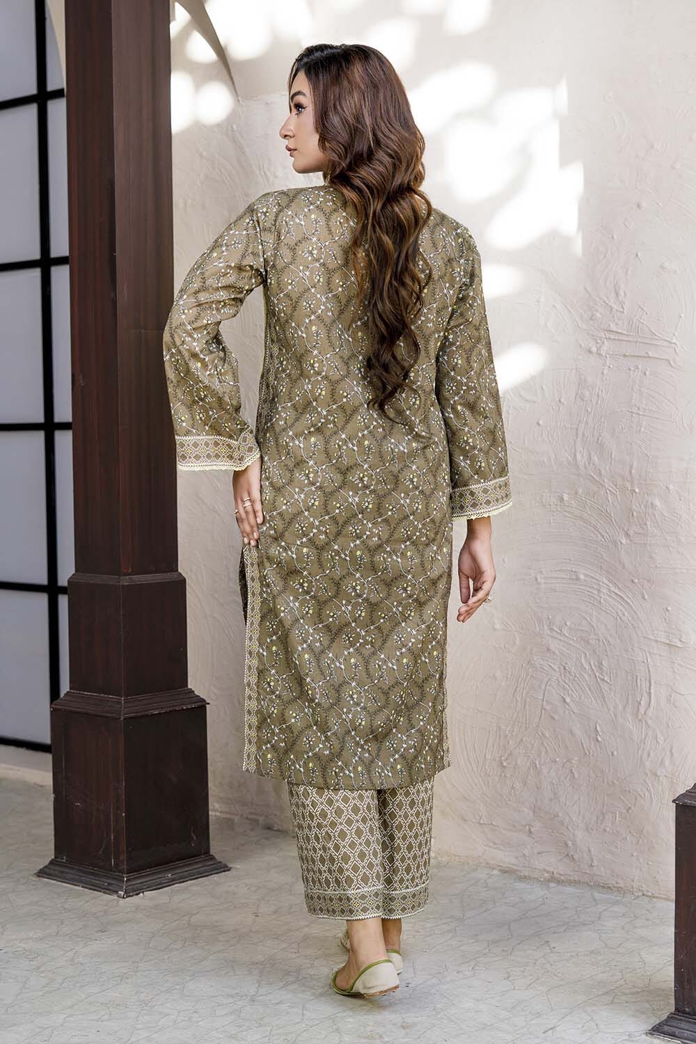 2PC Unstitched Printed Lawn Shirt and Trouser KST-4063 Printed KHAS STORES 
