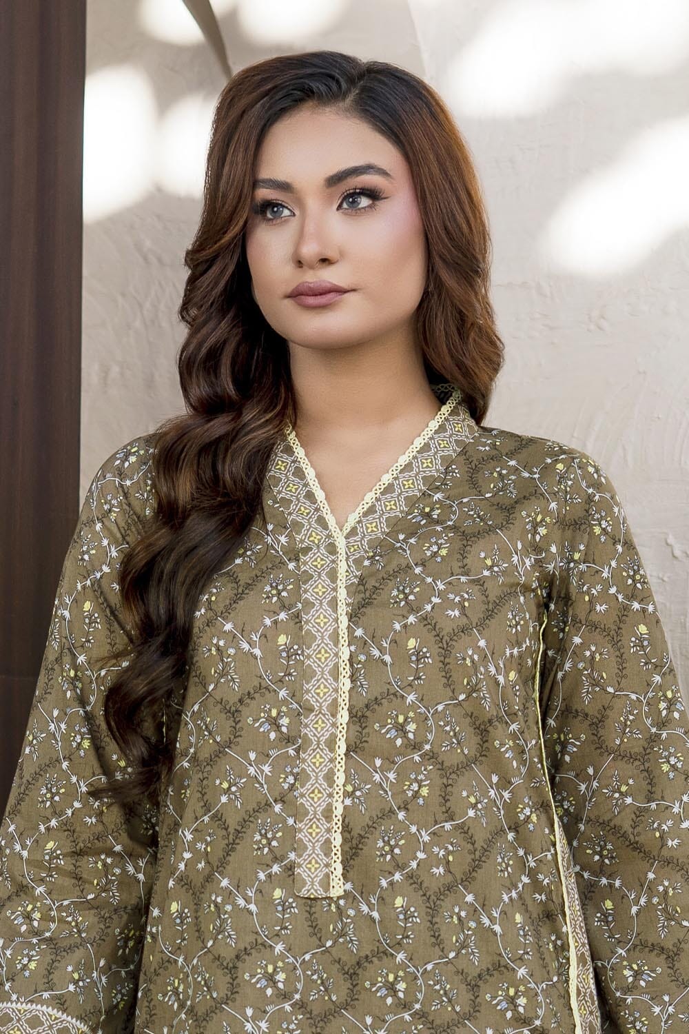 2PC Unstitched Printed Lawn Shirt and Trouser KST-4063 Printed KHAS STORES 