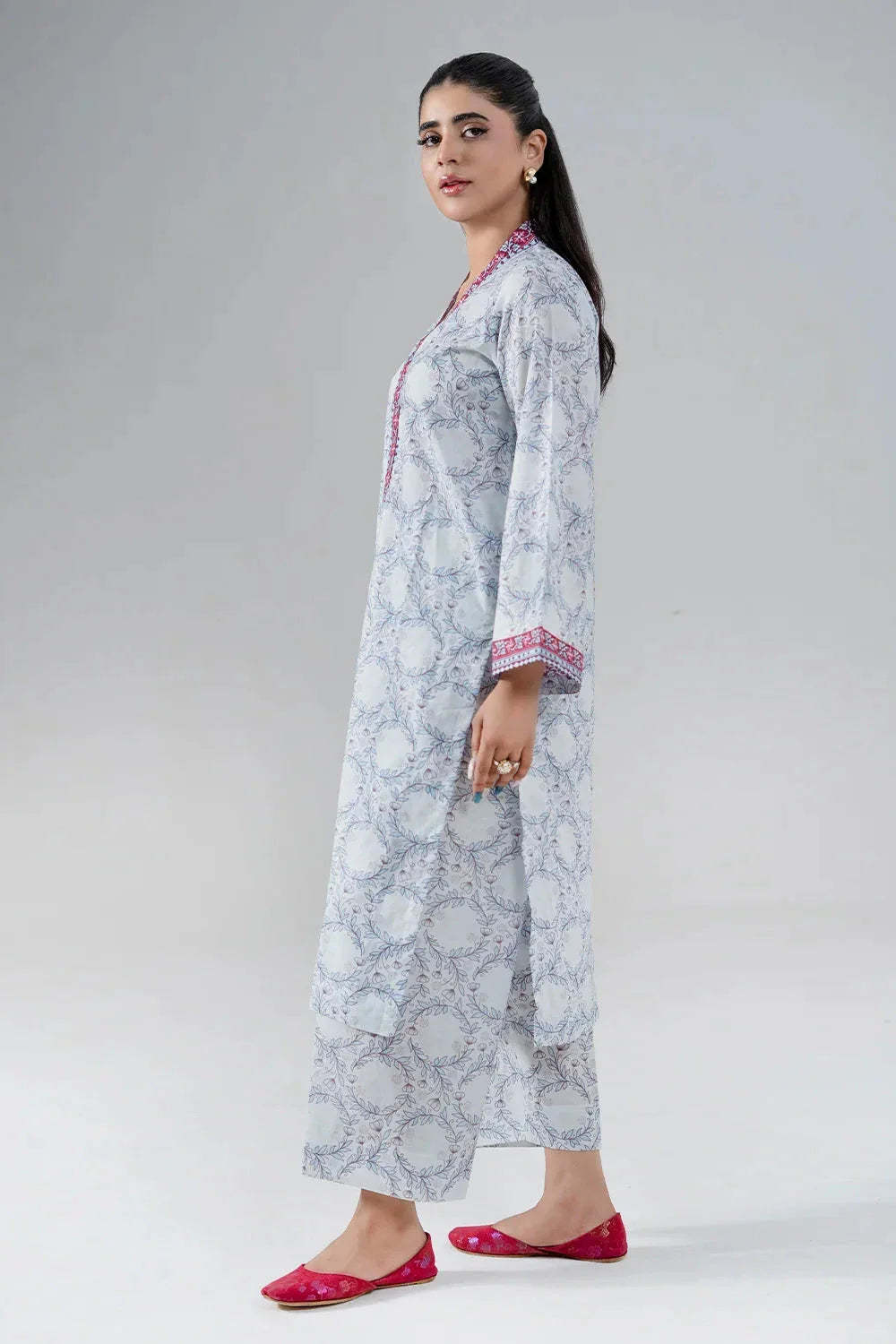 2PC Unstitched Printed Lawn Shirt and Trouser KST-4064 Printed KHAS STORES 