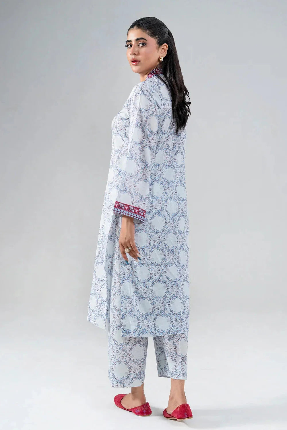 2PC Unstitched Printed Lawn Shirt and Trouser KST-4064 Printed KHAS STORES 