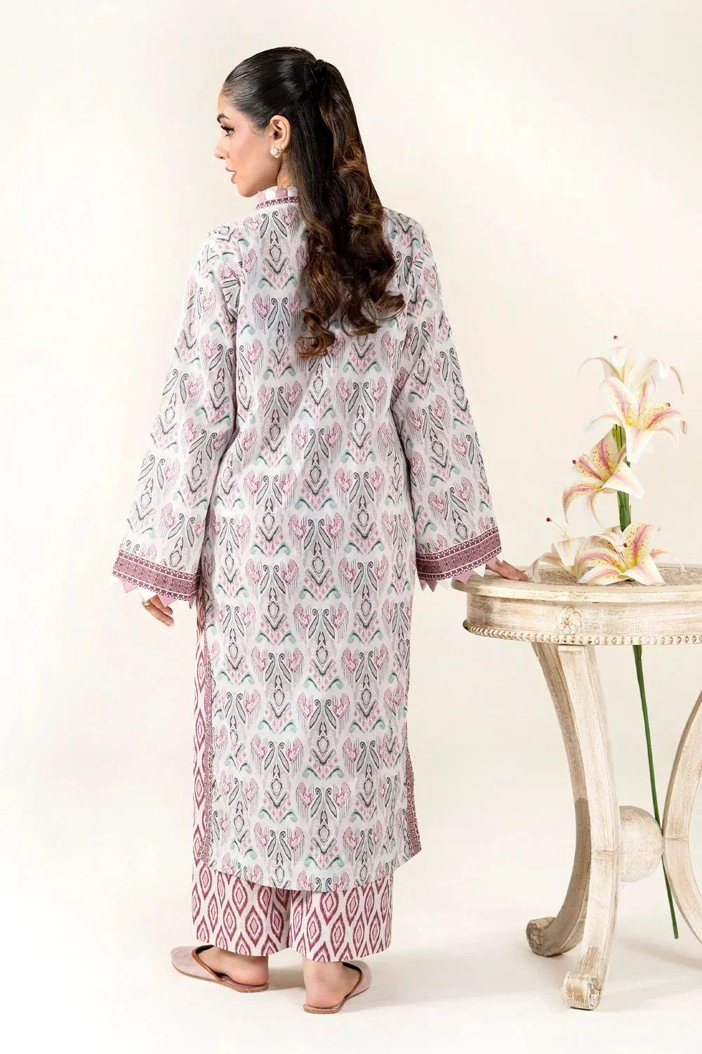 2PC Unstitched Printed Lawn Shirt and Trouser KST-4065 Printed KHAS STORES 