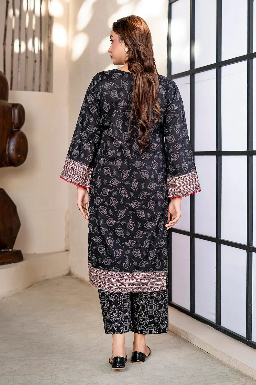 2PC Unstitched Printed Lawn Shirt and Trouser KST-4066 Printed KHAS STORES 