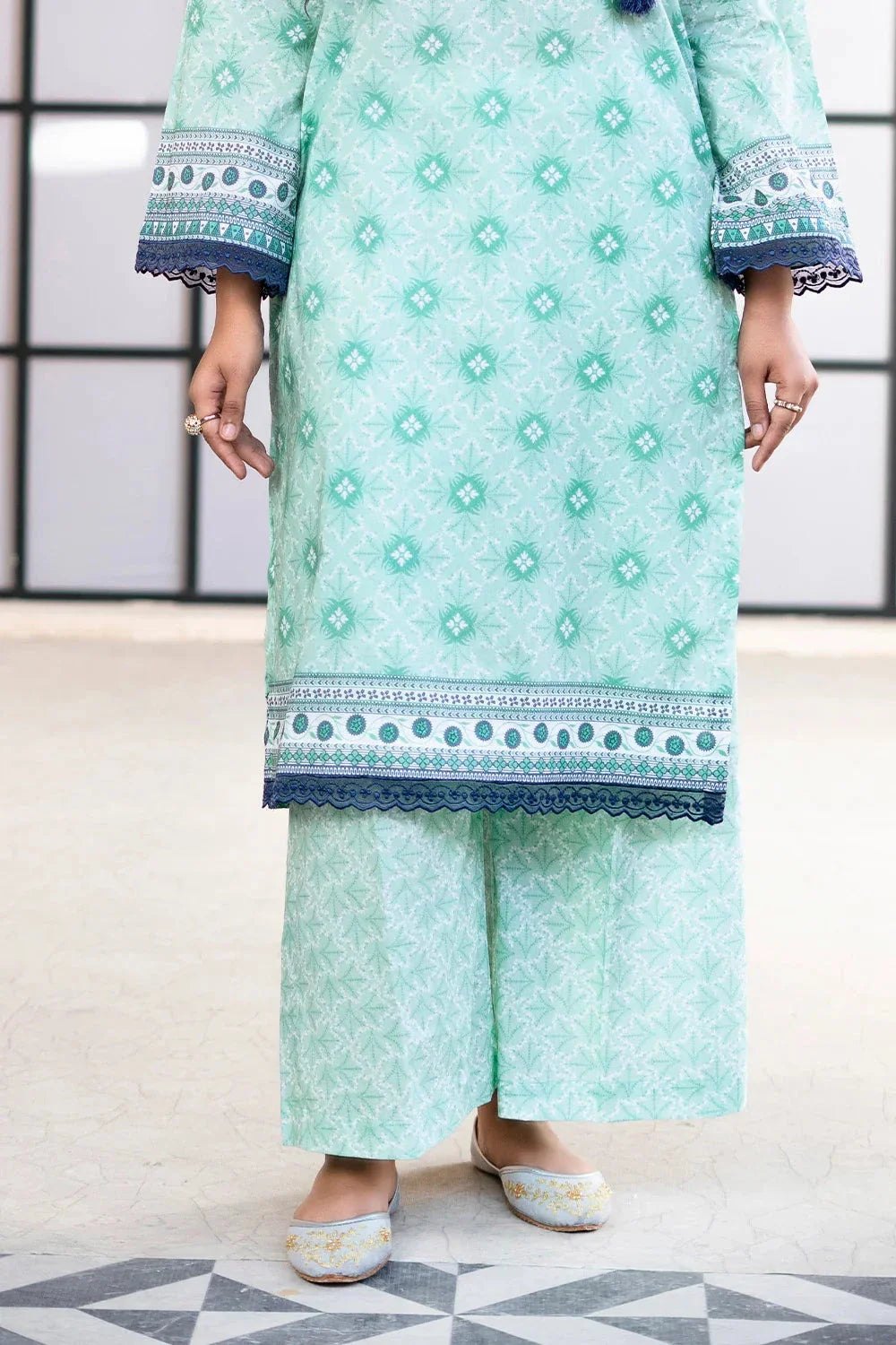 2PC Unstitched Printed Lawn Shirt and Trouser KST-4067 Printed KHAS STORES 