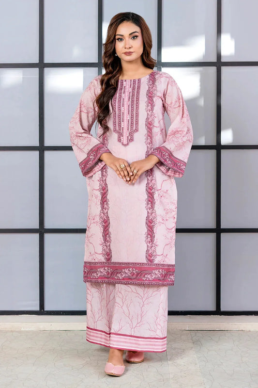 2PC Unstitched Printed Lawn Shirt and Trouser KST-4068 Printed KHAS STORES 
