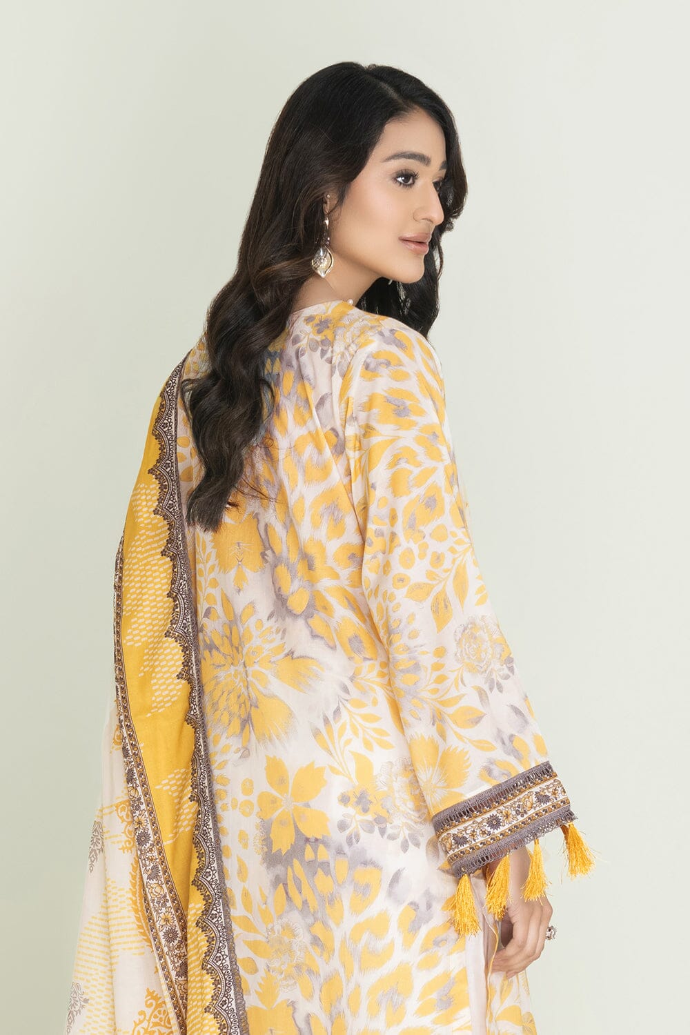 2PC Unstitched Printed Lawn Shirt & Dupatta | KSD-3817 Printed KHAS STORES 