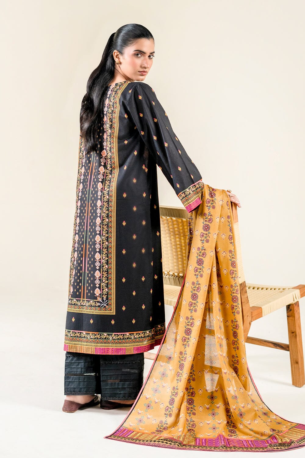 2PC Unstitched Printed Lawn Shirt & Dupatta | KSD-3820 Printed KHAS STORES 